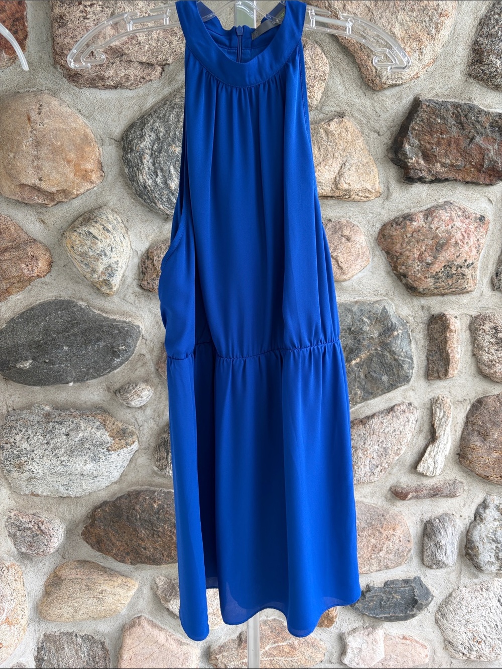 Smart Set Royal Blue Sleeveless Midi Halter Dress